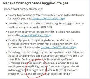 Tidsbegränsat bygglov, pålning